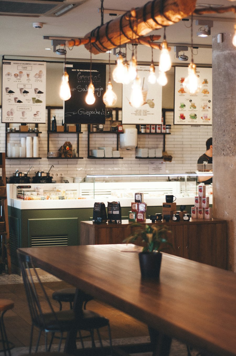 The counter of a small cafe